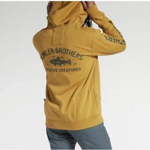 Howler Brothers Mustard Hoodie with Graphic Print